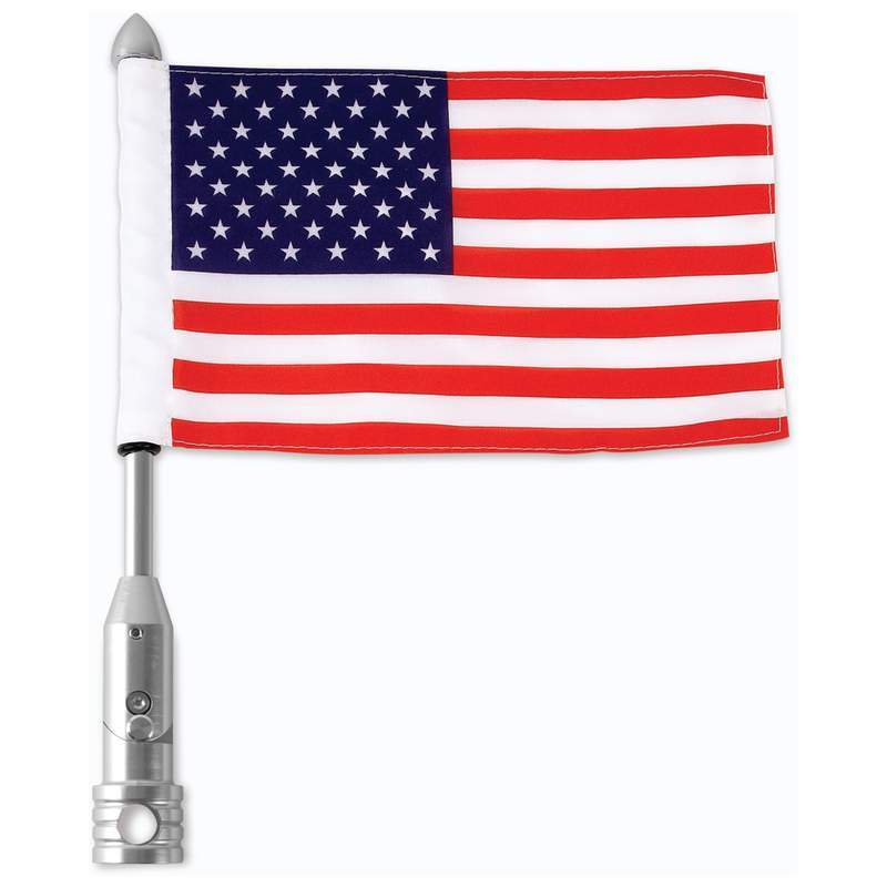 Motorcycle Flagpole Mount and USA Flag