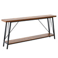 Narrow Console Sofa Table, 70.9 inches Behind Couch Table, 2-Tier Long Entryway Table and Skinny Hallway Table, Narrow Sofa Table with Metal Frame, for Entryway, Hallway, Living Room & Bedroom