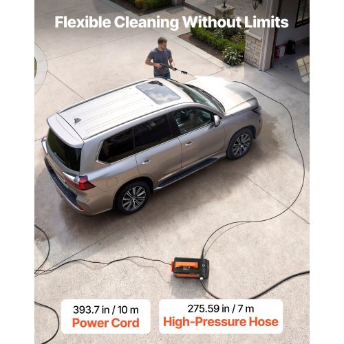 Electric Pressure Washer, 2000 Max PSI 1.59 Max GPM, Portable Power Washer with 4 Nozzles, Metal Extension Wand, Built-in Carry Handle, Compact & Flexible for  Cars,Driveways,Patios,Fences,Home