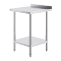 24 x 24 x 36 Inch Stainless Steel Work Table, Commercial Food Prep Worktable Heavy Duty Prep Worktable, Metal Work Table with Adjustable Height for Restaurant, Home and Hotel