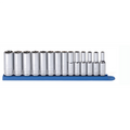 GearWrench 14 Piece 3/8 Inch Drive 6 Point Deep Metric Socket Set