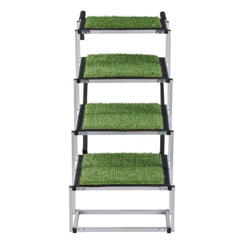 Dog Stairs for Car, 4 Steps Extra Wide Foldable Dog Ramp for Large Dogs with Non-Slip Surface, Portable Lightweight Pet Stairs Ladder for Car, SUV, Truck, High Bed, Sofa, Support up to 200 lbs