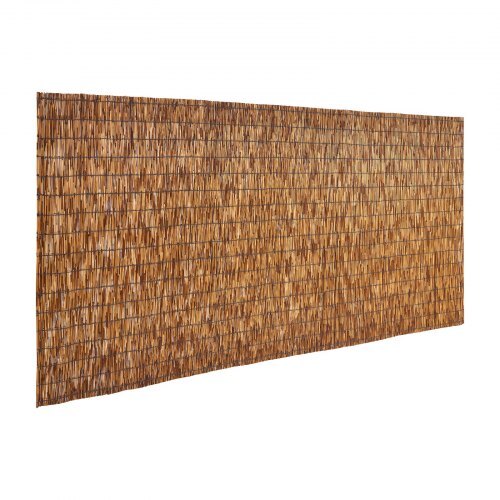 Natural Reed Fencing, 4 ft x 16.4 ft, 2 Pack Decorative Natural Reed Fencing Roll, Decorative Fence for Divider, Privacy Screen Panel Curtain for Balcony Patio Garden Backyard Outdoor, Brown