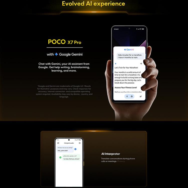[HK Warehouse] Xiaomi POCO X7 Pro 5G Global, 12GB+256GB, In-screen Fingerprint, 6.67 inch Xiaomi HyperOS 2 MediaTek Dimensity 8400-Ultra Octa Core, NFC, Network: 5G (Black)
