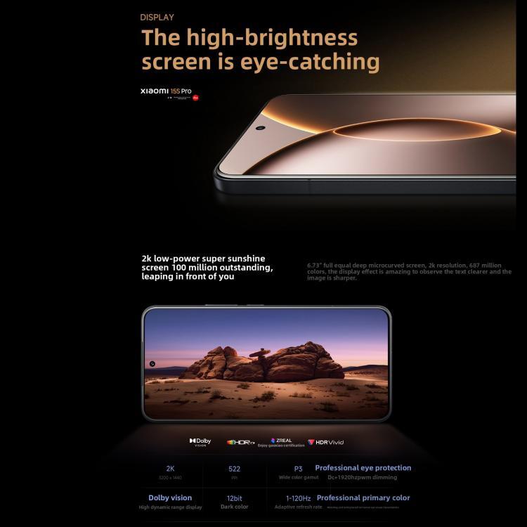 Xiaomi 15S Pro, 16GB+1TB, 3D Ultrasound Fingerprint, 6.73 inch Xiaomi HyperOS 2 Xring O1 3nm Deca-Core, NFC, Network: 5G (Black)