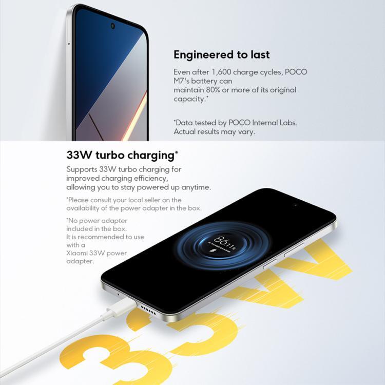 [HK Warehouse] Xiaomi POCO M7 Global, 6GB+128GB, Side Fingerprint, 6.9 inch Xiaomi HyperOS 2 Snapdragon 685 4G Octa Core, NFC, Network: 4G (Black)