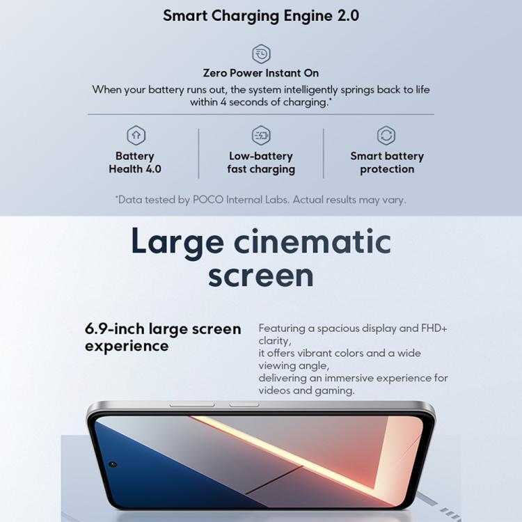 [HK Warehouse] Xiaomi POCO M7 Global, 8GB+256GB, Side Fingerprint, 6.9 inch Xiaomi HyperOS 2 Snapdragon 685 4G Octa Core, NFC, Network: 4G (Black)