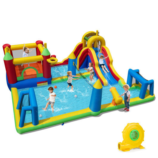 Inflatable Water Slide Bounce House 9-in-1 Jumping Castle with 780W Blower