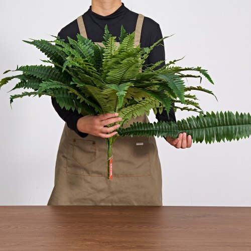 Artificial Ferns, 48 Inch Fake Boston Fern Bush Plant with 67 Fronds, Faux Greenery for Indoor/Outdoor Decor, Silk & LDPE, Suitable for Home Porch Garden Office Living Room Planter, Set of 2
