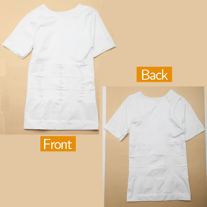 Men's Slimming Compression T-Shirt Body Shaper Undershirt for Weight Loss and Gynecomastia Muscle Tank Tops with Soft Design