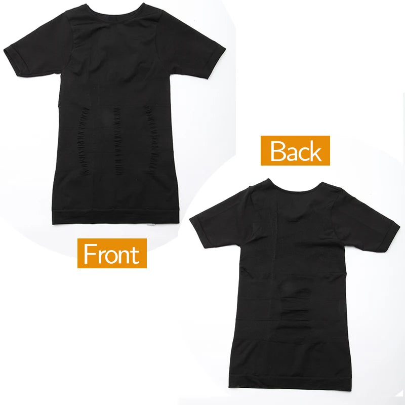 Men's Slimming Compression T-Shirt Body Shaper Undershirt for Weight Loss and Gynecomastia Muscle Tank Tops with Soft Design