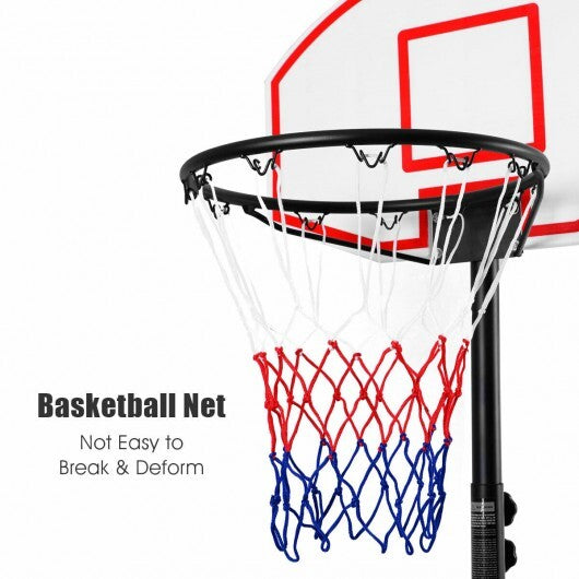 Adjustable Basketball Hoop System Stand with Wheels - Color: Black