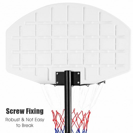 Adjustable Basketball Hoop System Stand with Wheels - Color: Black