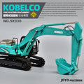 KOBELCO Original Factory Simulation of Shensteel SK330 Alloy Excavator Model with Super 8 Metal Decorative Ornaments 1/50