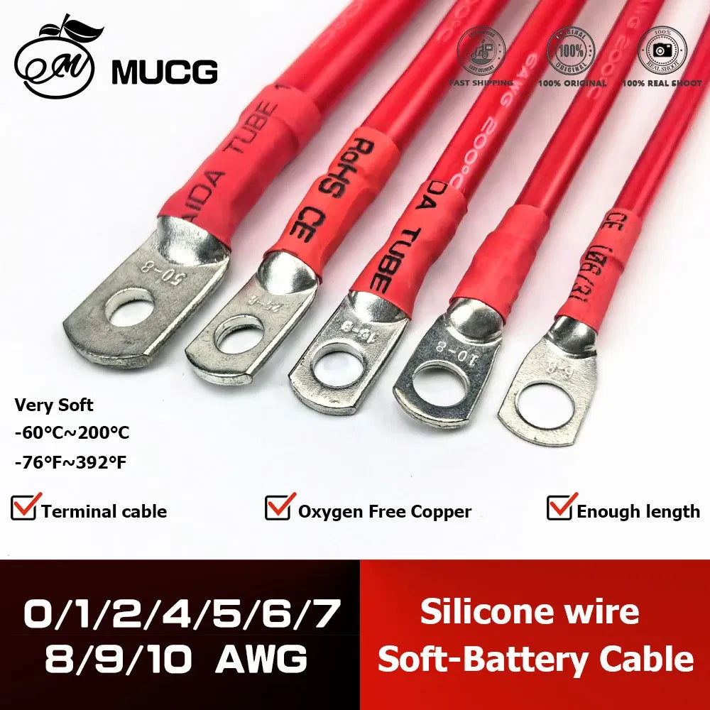 Color: Lavender, Package: 100Pcs & Above, Pins: 3P, Ships From: CHINA, Connector Type: T-branch Connector - Only Red Very Soft Car Battery Cable Silicone Ring Terminal Wire M6 M8 M10 1 2 4 5 6 7 8 9 10 AWG For Electrical wiring with Lug