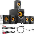 700W Bluetooth Home Theater Speaker System with Powered Subwoofer, 5.1 Channel Audio for Immersive Sound