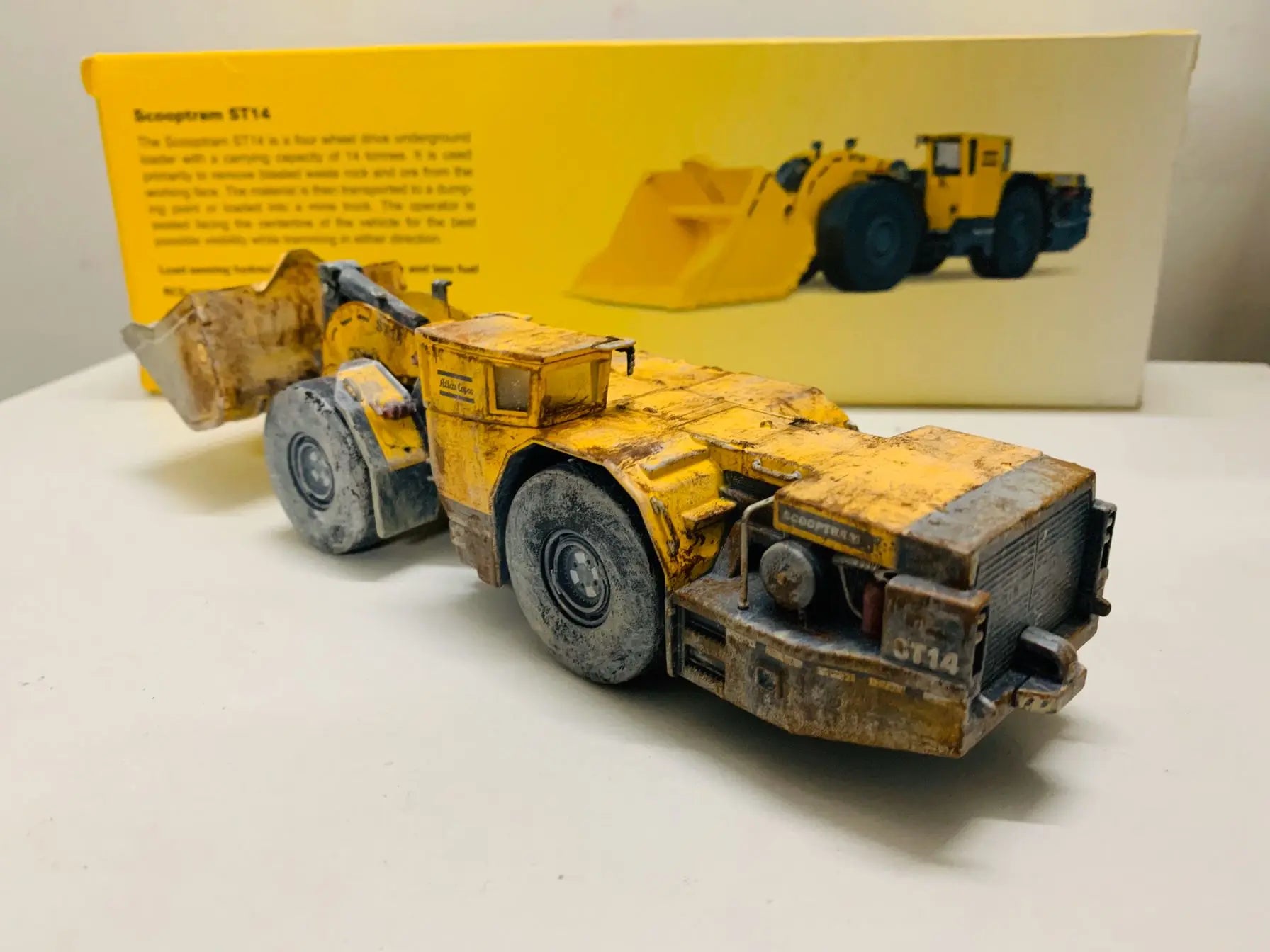 Atlas Copco Scooptram ST14 Underground Loader Muddy Edition 1/50 Scale DieCast Model New Box
