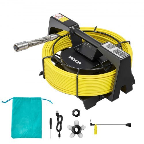 2026 Upgraded Sewer Camera with WiFi, 65.6ft/20m Drain Pipeline Camera, IP68 Snake Plumbing Cameras with Light- 12 LEDS, Wireless WiFi Connectivity to Phone/Tablet for Sewer Duct Pipe Inspection