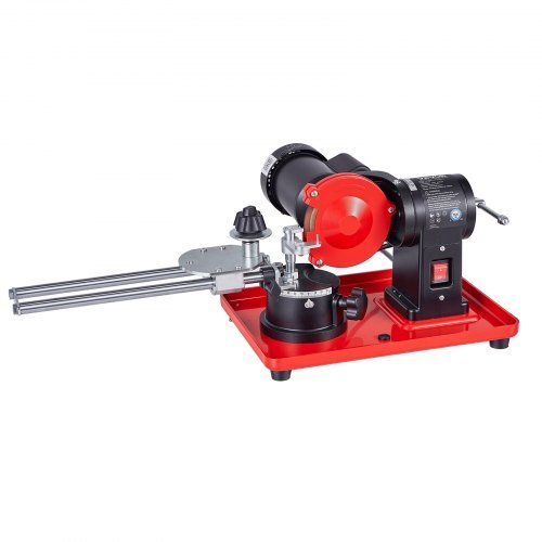 Circular Saw Blade Sharpener, 370W 3590RPM Rotary Angle Mill Grinder Sharpening Machine with 5" Grinding Wheel & 6 Saw Centerings - Fits ?3.2" to ?27.5" Circular Saw Blades