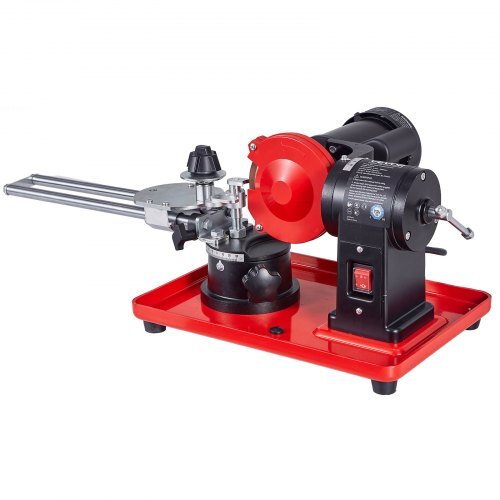 Circular Saw Blade Sharpener, 370W 3590RPM Rotary Angle Mill Grinder Sharpening Machine with 5" Grinding Wheel & 6 Saw Centerings - Fits ?3.2" to ?27.5" Circular Saw Blades