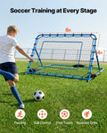 Soccer Rebounder Net, Quick-Switch Angle Soccer Goal Rebounder for Control, Passing Practice, Heavy-Duty Iron Frame & PE Net, Easy Setup Ball Training Aids & Equipment for Teens&Adults,6 x 4 ft